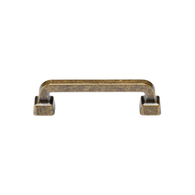 This is an image of a M.Marcus - Stilo Cabinet Pull 96mm Distressed Brass Finish, tk5217-096-dbs that is available to order from T.H Wiggans Ironmongery in Kendal.