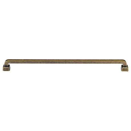 This is an image of a M.Marcus - Stilo Cabinet Pull 320mm Distressed Brass Finish, tk5217-320-dbs that is available to order from T.H Wiggans Ironmongery in Kendal.