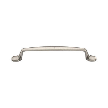 This is an image of a M.Marcus - Classic Cabinet Pull 128mm Distressed Pewter Finish, tk5341-128-dpw that is available to order from T.H Wiggans Ironmongery in Kendal.
