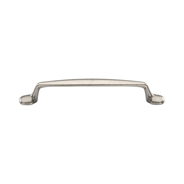 This is an image of a M.Marcus - Classic Cabinet Pull 128mm Distressed Pewter Finish, tk5341-128-dpw that is available to order from T.H Wiggans Ironmongery in Kendal.