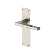This is an image of a Heritage Brass - Door Handle Lever Latch Trident Design Satin Nickel Finish, tri1310-sn that is available to order from T.H Wiggans Ironmongery in Kendal.