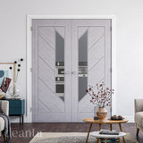 Deanta Torino Light Grey Ash Clear Glazed Doors