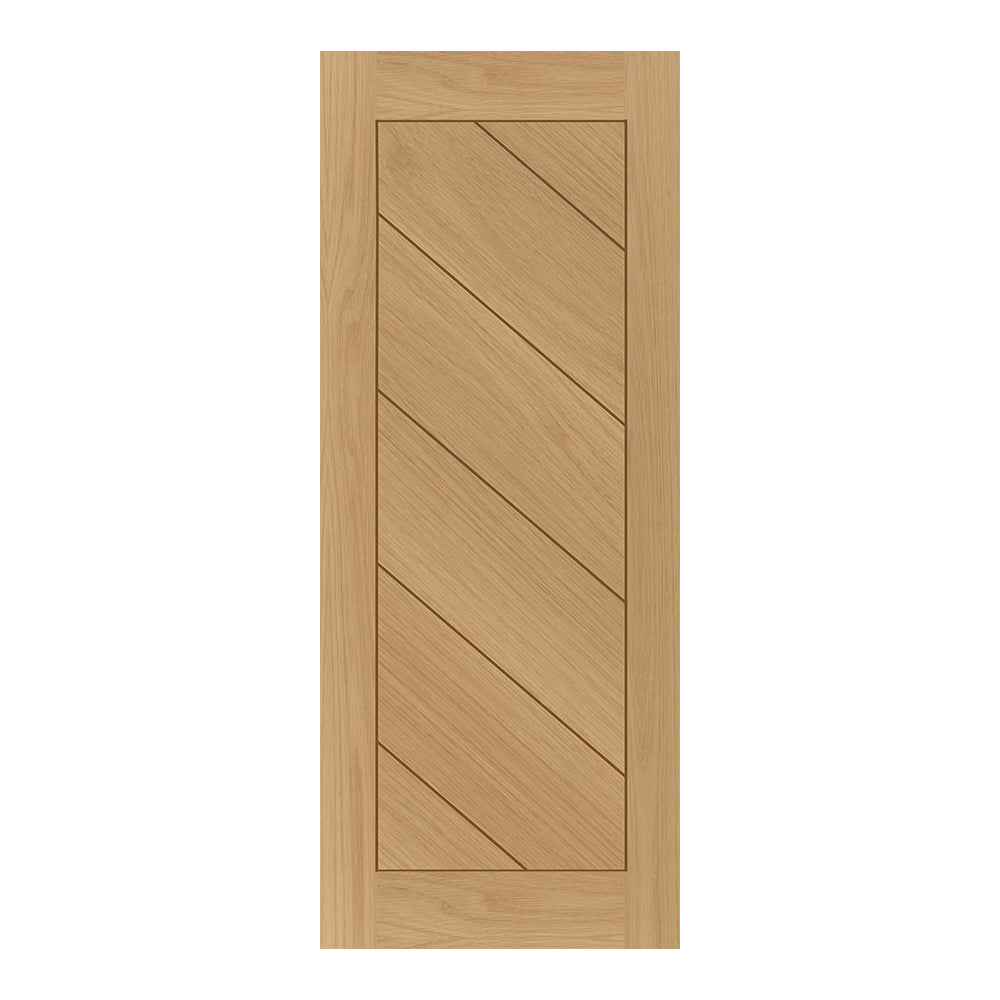 This is an image of Deanta Torino Prefinished Oak Doors available to order from T.H. Wiggans Ironmongery in Kendal