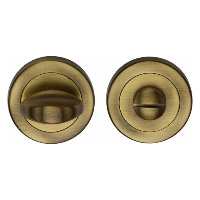 This is an image of a Heritage Brass - Thumbturn & Emergency Release Antique Brass Finish, v0678-at that is available to order from T.H Wiggans Ironmongery in Kendal.