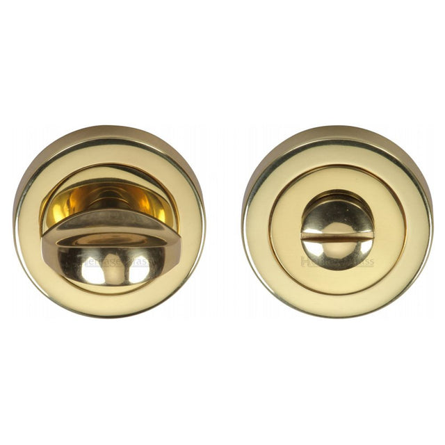 This is an image of a Heritage Brass - Thumbturn & Emergency Release Polished Brass Finish, v0678-pb that is available to order from T.H Wiggans Ironmongery in Kendal.