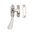 This is an image of a Heritage Brass - Casement Window Fastener Spoon Pattern Satin Nickel Finish, v1003-mp-hp-sn that is available to order from T.H Wiggans Ironmongery in Kendal.