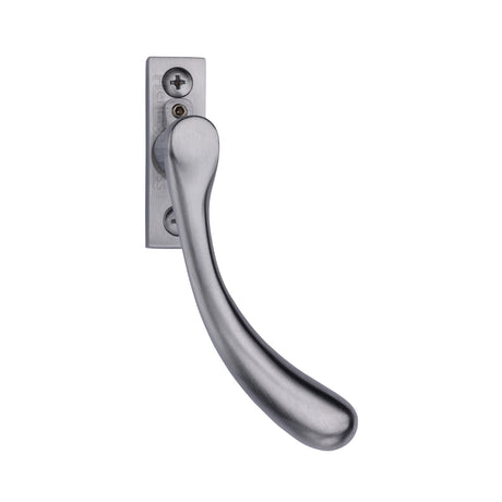 This is an image of a Heritage Brass - Right-Handed Espagnolette Handle Ball Design Satin Chrome finish, v1009l-rh-sc that is available to order from T.H Wiggans Ironmongery in Kendal.