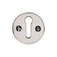 This is an image of a Heritage Brass - Keyhole Escutcheon Polished Nickel Finish, v1010-pnf that is available to order from T.H Wiggans Ironmongery in Kendal.