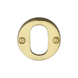 This is an image of a Heritage Brass - Oval Profile Cylinder Escutcheon Polished Brass Finish, v1013-pb that is available to order from T.H Wiggans Ironmongery in Kendal.