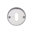 This is an image of a Heritage Brass - Keyhole Escutcheon Polished Chrome Finish, v1014-pc that is available to order from T.H Wiggans Ironmongery in Kendal.