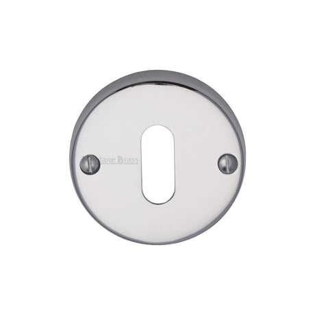 This is an image of a Heritage Brass - Keyhole Escutcheon Polished Chrome Finish, v1014-pc that is available to order from T.H Wiggans Ironmongery in Kendal.