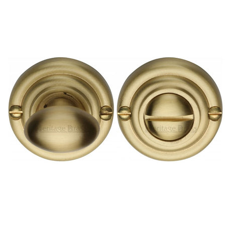 This is an image of a Heritage Brass - Thumbturn & Emergency Release Satin Brass Finish, v1015-sb that is available to order from T.H Wiggans Ironmongery in Kendal.