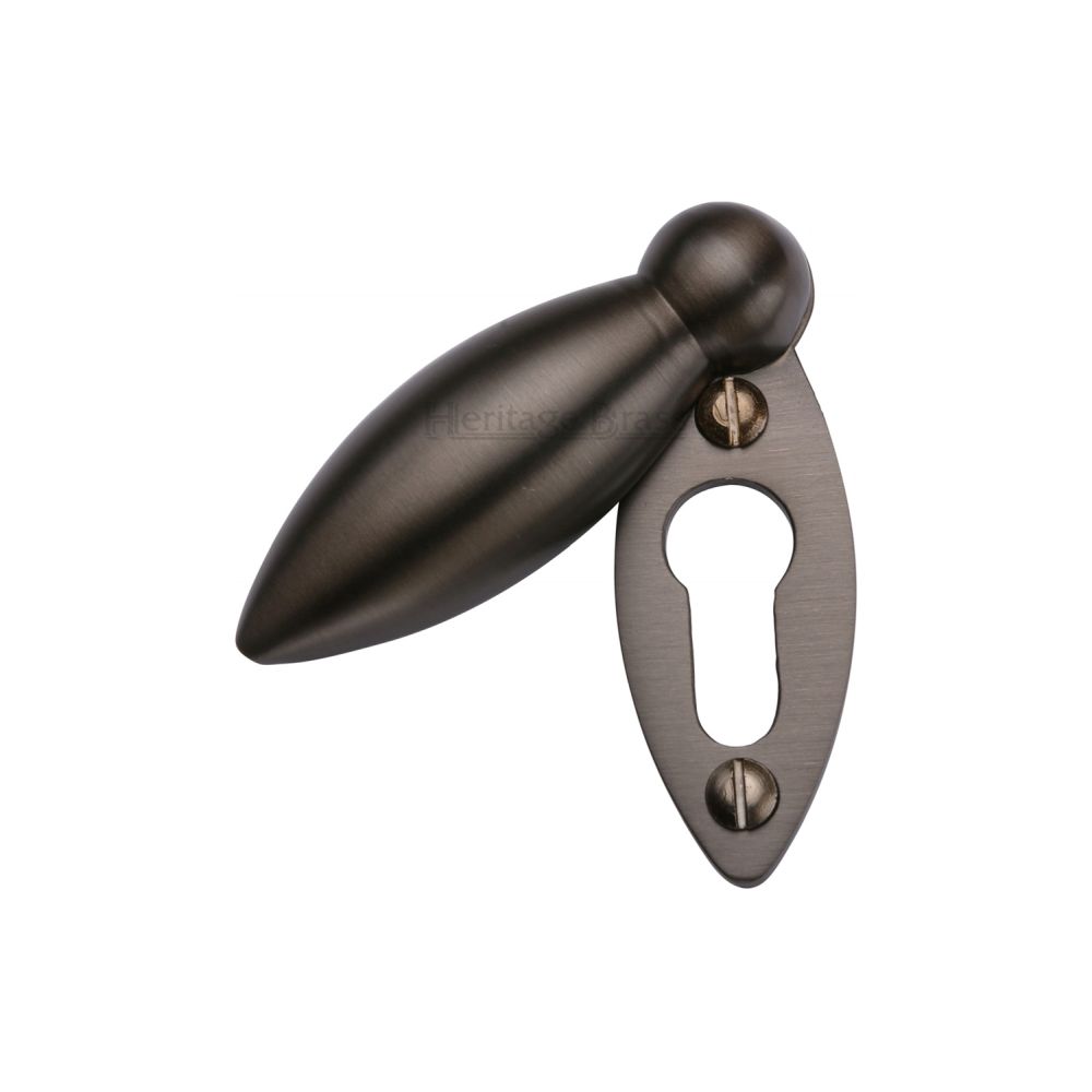 This is an image of a Heritage Brass - Covered Keyhole Oval Matt Bronze Finish, v1022-mb that is available to order from T.H Wiggans Ironmongery in Kendal.