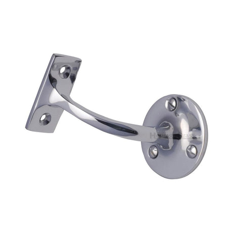 This is an image of a Heritage Brass - Handrail Bracket 2 1/2" Polished Chrome Finish, v1030-64-pc that is available to order from T.H Wiggans Ironmongery in Kendal.
