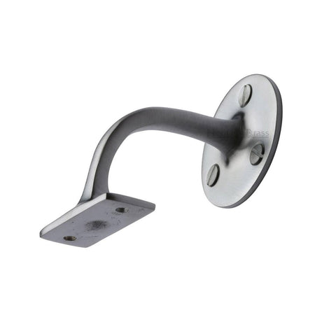 This is an image of a Heritage Brass - Handrail Bracket 2 1/2" Satin Chrome Finish, v1030-64-sc that is available to order from T.H Wiggans Ironmongery in Kendal.