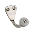 This is an image of a Heritage Brass - Single Robe Hook Polished Nickel Finish, v1044-pnf that is available to order from T.H Wiggans Ironmongery in Kendal.