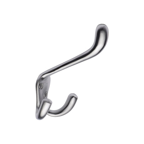 This is an image of a Heritage Brass - Hat and Coat Hook Satin Chrome Finish, v1058-sc that is available to order from T.H Wiggans Ironmongery in Kendal.