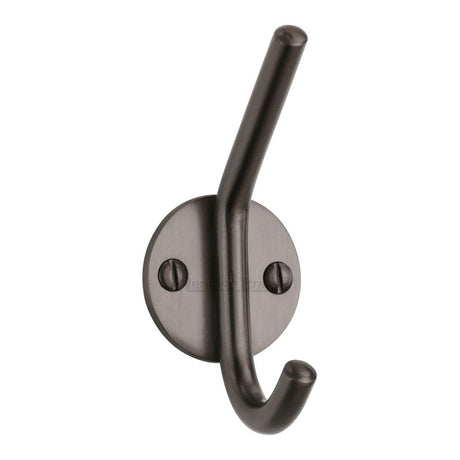 This is an image of a Heritage Brass - Hat & Coat Hook Matt Bronze Finish, v1065-mb that is available to order from T.H Wiggans Ironmongery in Kendal.