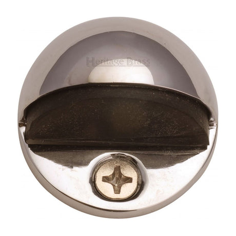 This is an image of a Heritage Brass - Shielded Door Stop Polished Nickel Finish, v1080-pnf that is available to order from T.H Wiggans Ironmongery in Kendal.