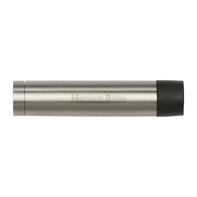 This is an image of a Heritage Brass - Cylindrical Door Stop Without Rose 64mm Satin Nickel Finish, v1081-64-sn that is available to order from T.H Wiggans Ironmongery in Kendal.