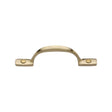 This is an image of a Heritage Brass - Pull Handle Russell Design 102mm Satin Brass Finish, v1090-102-sb that is available to order from T.H Wiggans Ironmongery in Kendal.