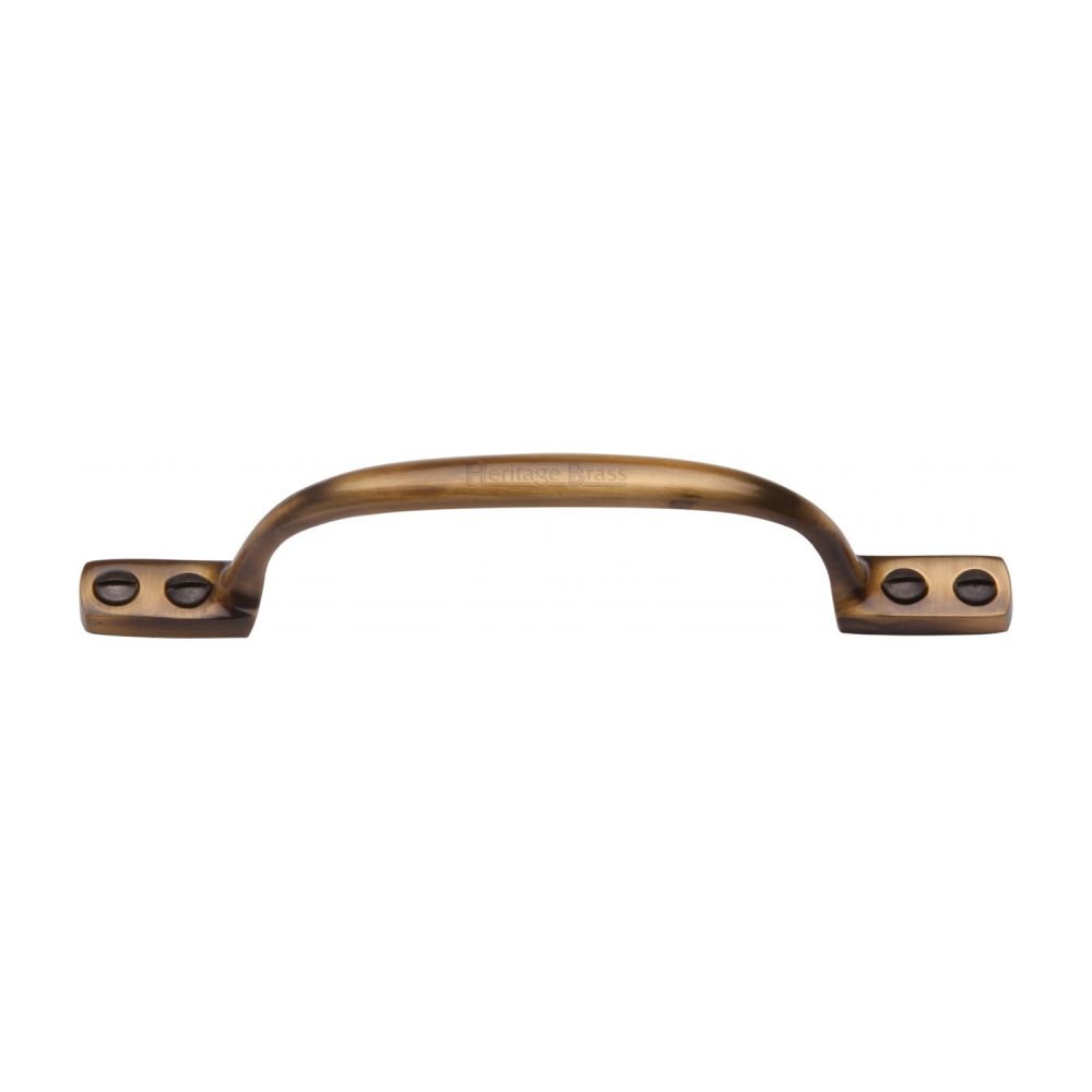 This is an image of a Heritage Brass - Pull Handle Russell Design 152mm Antique Brass Finish, v1090-152-at that is available to order from T.H Wiggans Ironmongery in Kendal.
