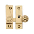 This is an image of a Heritage Brass - Sash Fastener Lockable Satin Brass Finish, v1104l-sb that is available to order from T.H Wiggans Ironmongery in Kendal.