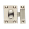 This is an image of a Heritage Brass - Cupboard Latch with Oval Turn Satin Nickel Finish, v1112-sn that is available to order from T.H Wiggans Ironmongery in Kendal.