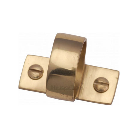 This is an image of a Heritage Brass - Sash Ring Polished Brass Finish, v1120-pb that is available to order from T.H Wiggans Ironmongery in Kendal.