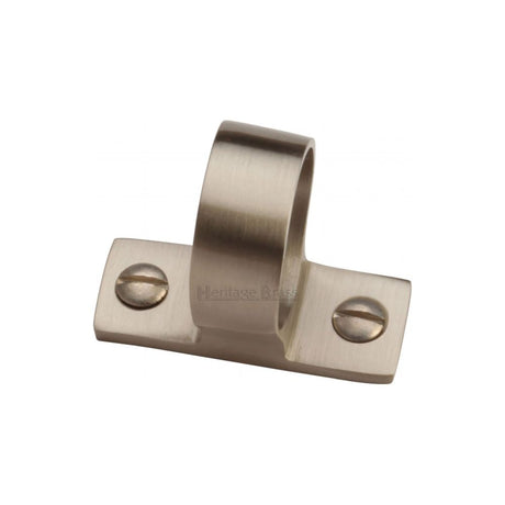 This is an image of a Heritage Brass - Sash Ring Satin Nickel Finish, v1120-sn that is available to order from T.H Wiggans Ironmongery in Kendal.