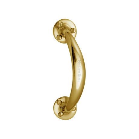 This is an image of a Heritage Brass - Pull Handle Polished Brass Finish, v1140-pb that is available to order from T.H Wiggans Ironmongery in Kendal.