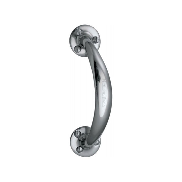 This is an image of a Heritage Brass - Pull Handle Polished Chrome Finish, v1140-pc that is available to order from T.H Wiggans Ironmongery in Kendal.