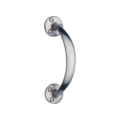 This is an image of a Heritage Brass - Pull Handle Satin Chrome Finish, v1140-sc that is available to order from T.H Wiggans Ironmongery in Kendal.