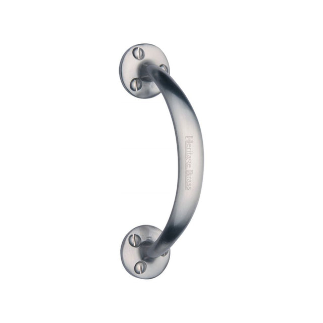 This is an image of a Heritage Brass - Pull Handle Satin Chrome Finish, v1140-sc that is available to order from T.H Wiggans Ironmongery in Kendal.