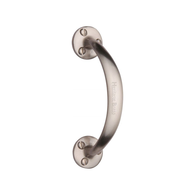 This is an image of a Heritage Brass - Pull Handle Satin Nickel Finish, v1140-sn that is available to order from T.H Wiggans Ironmongery in Kendal.