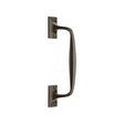 This is an image of a Heritage Brass - Door Pull Handle Cranked Design 10" Matt Bronze Finish, v1150-253-mb that is available to order from T.H Wiggans Ironmongery in Kendal.