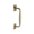 This is an image of a Heritage Brass - Door Pull Handle Cranked Design 10" Polished Brass Finish, v1150-253-pb that is available to order from T.H Wiggans Ironmongery in Kendal.