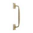 This is an image of a Heritage Brass - Door Pull Handle Cranked Design 12" Satin Brass Finish, v1150-310-sb that is available to order from T.H Wiggans Ironmongery in Kendal.