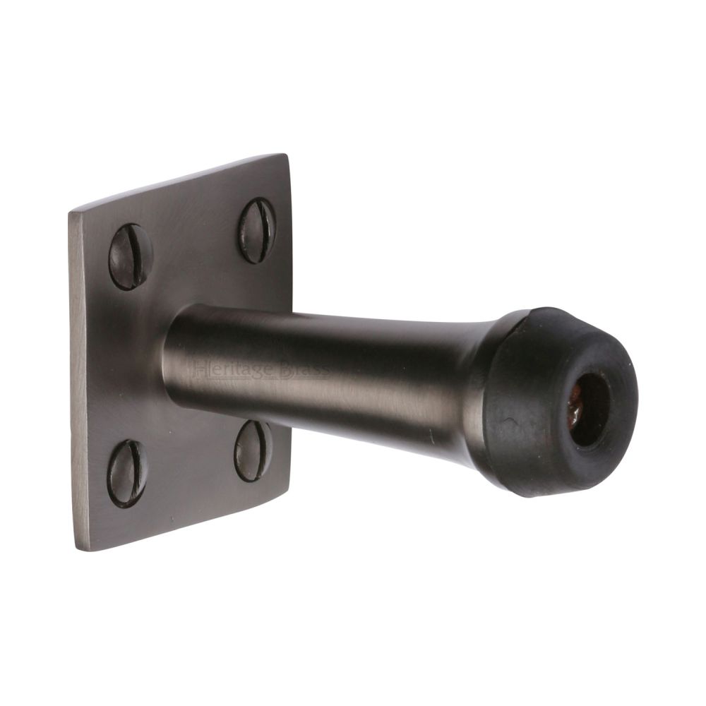 This is an image of a Heritage Brass - Wall Mounted Door Stop 2 1/2" Matt Bronze Finish, v1190-mb that is available to order from T.H Wiggans Ironmongery in Kendal.