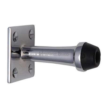 This is an image of a Heritage Brass - Wall Mounted Door Stop 2 1/2" Polished Chrome Finish, v1190-pc that is available to order from T.H Wiggans Ironmongery in Kendal.