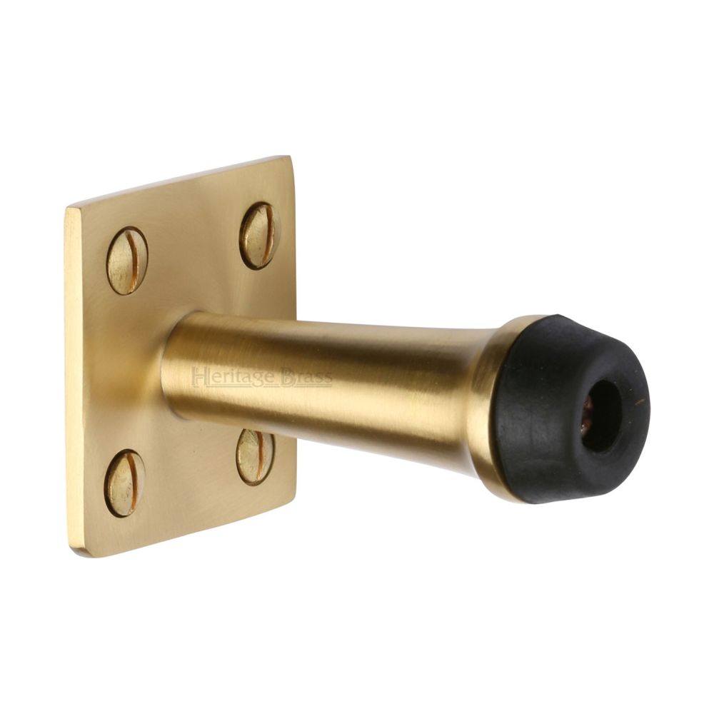 This is an image of a Heritage Brass - Wall Mounted Door Stop 2 1/2" Satin Brass Finish, v1190-sb that is available to order from T.H Wiggans Ironmongery in Kendal.