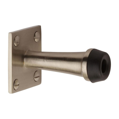 This is an image of a Heritage Brass - Wall Mounted Door Stop 2 1/2" Satin Nickel Finish, v1190-sn that is available to order from T.H Wiggans Ironmongery in Kendal.