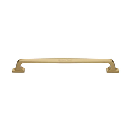 This is an image of a Heritage Brass - Door Pull Handle Durham Design 345mm Satin Brass Finish, v1210-345-sb that is available to order from T.H Wiggans Ironmongery in Kendal.