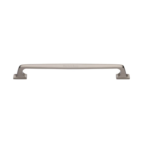 This is an image of a Heritage Brass - Door Pull Handle Durham Design 345mm Satin Nickel Finish, v1210-345-sn that is available to order from T.H Wiggans Ironmongery in Kendal.