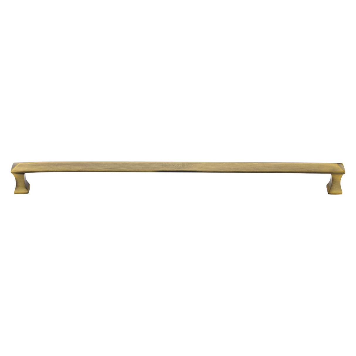 This is an image of a Heritage Brass - Door Pull Handle Pyramid Design 478mm Antique Brass Finish, v1232-478-at that is available to order from T.H Wiggans Ironmongery in Kendal.