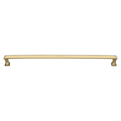 This is an image of a Heritage Brass - Door Pull Handle Pyramid Design 478mm Polished Brass Finish, v1232-478-pb that is available to order from T.H Wiggans Ironmongery in Kendal.