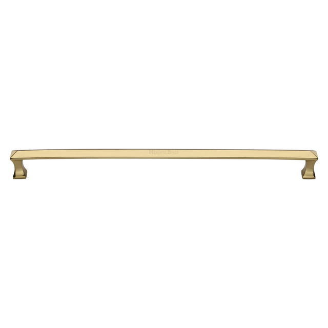 This is an image of a Heritage Brass - Door Pull Handle Pyramid Design 478mm Polished Brass Finish, v1232-478-pb that is available to order from T.H Wiggans Ironmongery in Kendal.