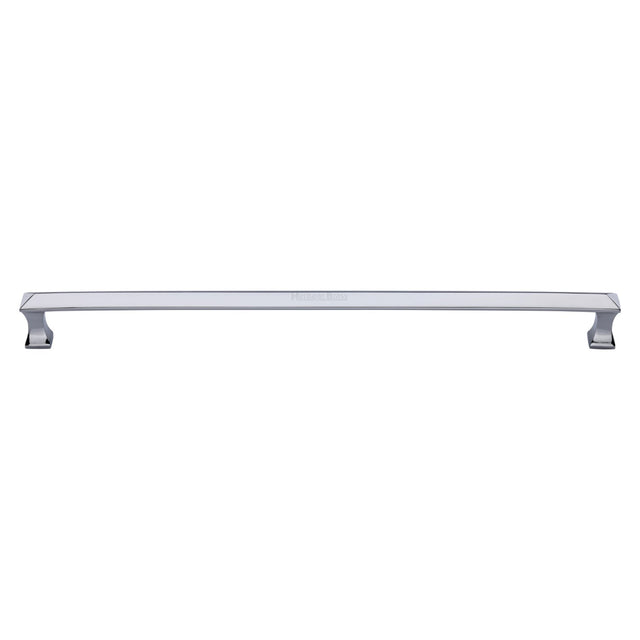 This is an image of a Heritage Brass - Door Pull Handle Pyramid Design 478mm Polished Chrome Finish, v1232-478-pc that is available to order from T.H Wiggans Ironmongery in Kendal.