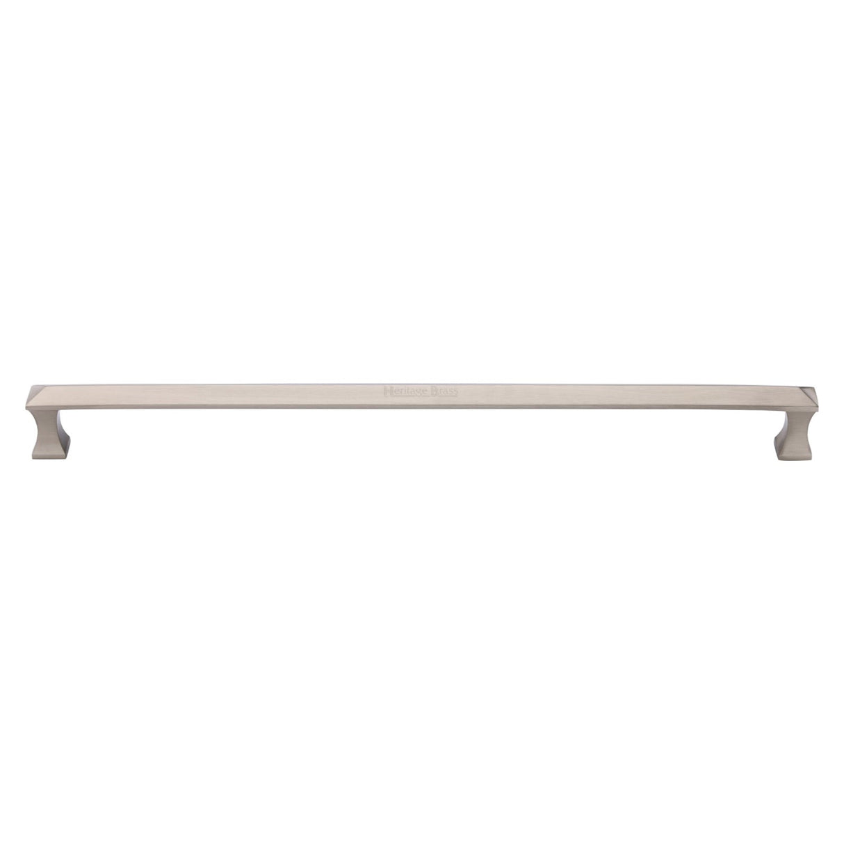 This is an image of a Heritage Brass - Door Pull Handle Pyramid Design 478mm Satin Nickel Finish, v1232-478-sn that is available to order from T.H Wiggans Ironmongery in Kendal.