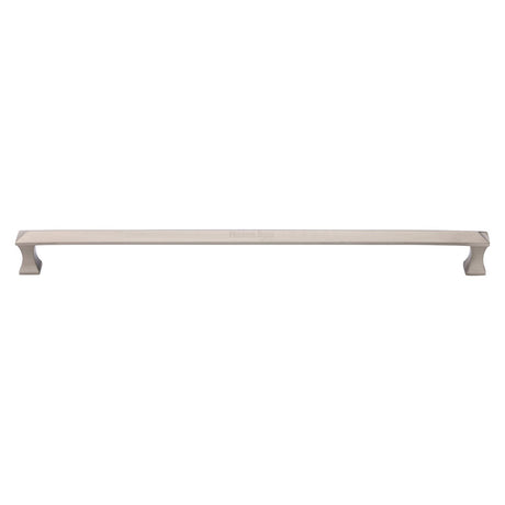 This is an image of a Heritage Brass - Door Pull Handle Pyramid Design 478mm Satin Nickel Finish, v1232-478-sn that is available to order from T.H Wiggans Ironmongery in Kendal.